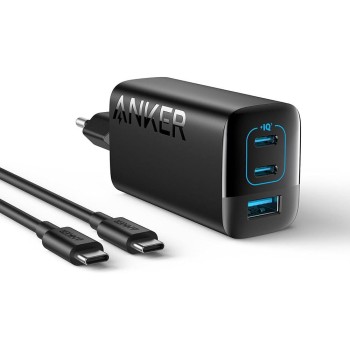 Anker Φορτιστής με Θύρα USB-A και 2 Θύρες USB-C και Καλώδιο USB-C - USB-C 67W Μαύρος Anker Φορτιστής με Θύρα USB-A και 2 Θύρες USB-C και Καλώδιο USB-C - USB-C 67W Μαύρος