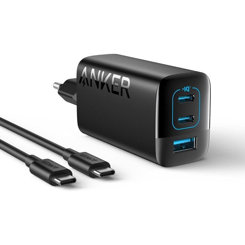 Anker Φορτιστής με Θύρα USB-A και 2 Θύρες USB-C και Καλώδιο USB-C - USB-C 67W Μαύρος