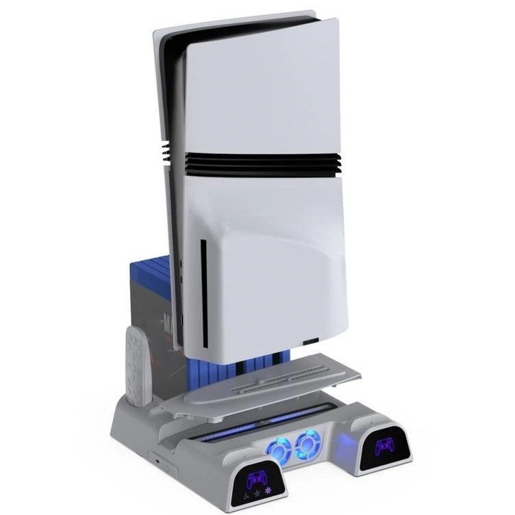 Dobe Multifunctional Βάση Φόρτισης & Ψύξης PS5 / Slim / Pro με 2 Θέσεις DualSense Λευκή Dobe Multifunctional Βάση Φόρτισης & Ψύξης PS5 / Slim / Pro με 2 Θέσεις DualSense Λευκή