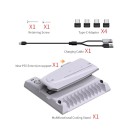 Dobe Multifunctional Βάση Φόρτισης & Ψύξης για PS5 / Slim / Pro με 2 Ανεμιστήρες Λευκή