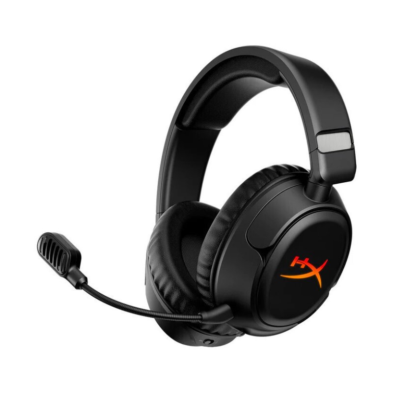 HyperX Cloud Flight 2 Ασύρματο Over-Ear Gaming Headset Bluetooth 5.3 / USB 2.4GHz με RGB - Μαύρο