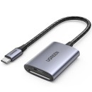Ugreen CM401 USB-C Card Reader για SD / microSD Κάρτες Μνήμης Γκρι