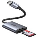 Ugreen CM401 USB-C Card Reader για SD / microSD Κάρτες Μνήμης Γκρι