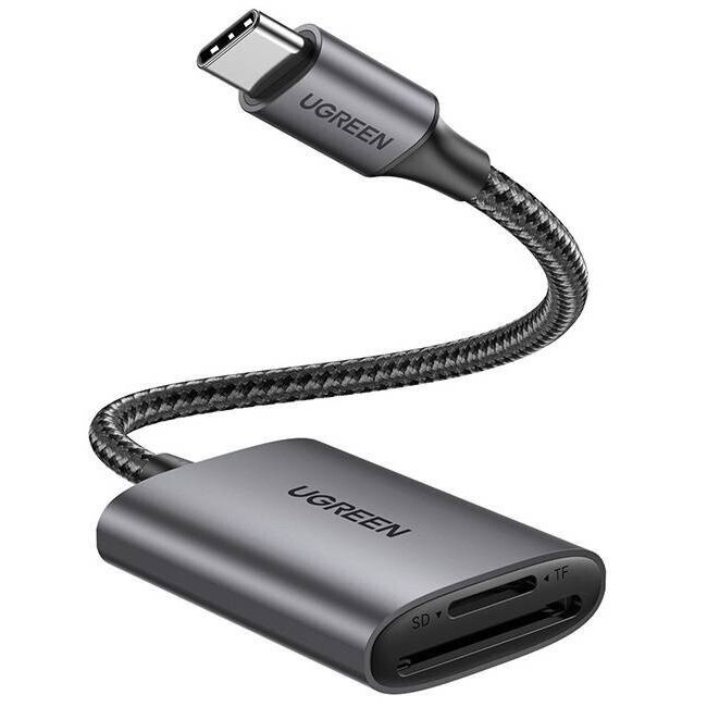 Ugreen CM401 USB-C Card Reader για SD / microSD Κάρτες Μνήμης Γκρι