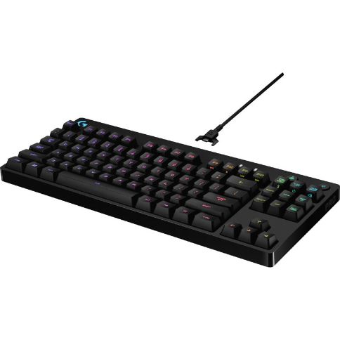 Logitech G PRO TKL RGB Μηχανικό Gaming Πληκτρολόγιο GX Blue US