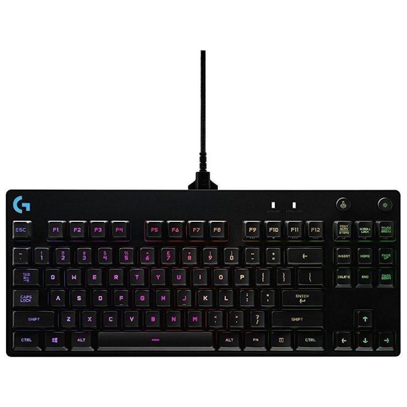 Logitech G PRO TKL RGB Μηχανικό Gaming Πληκτρολόγιο GX Blue US