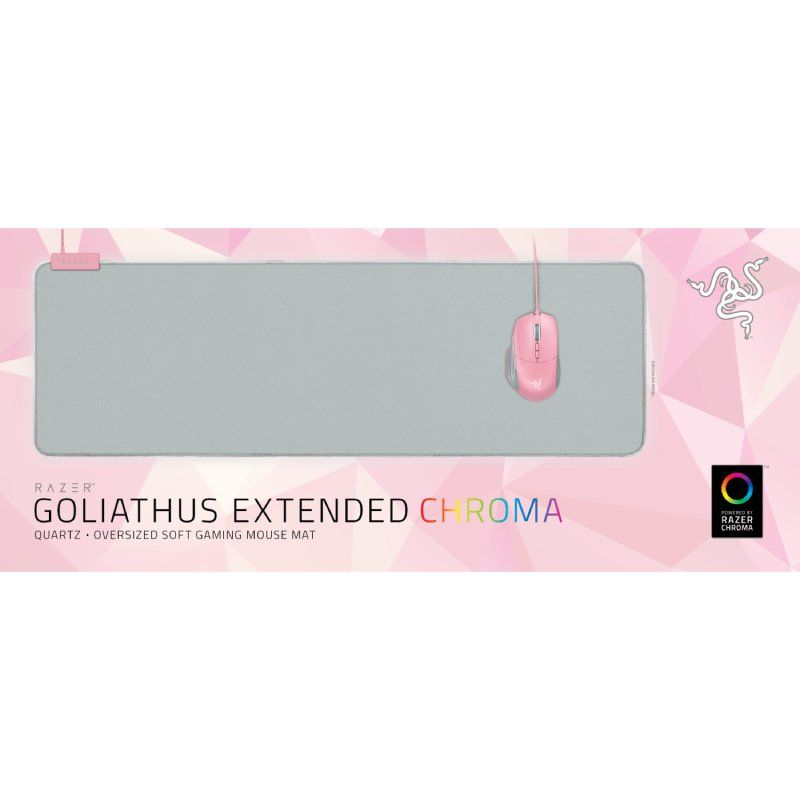 Razer Goliathus Extended Chroma RGB Gaming Mouse Pad Quartz Pink