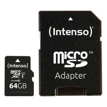 Intenso Premium microSDXC 64GB U1 Class 10 UHS-I 90MB/s με Adapter