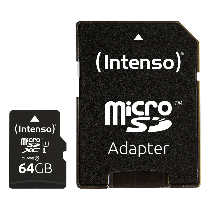 Intenso Premium microSDXC 64GB U1 Class 10 UHS-I 90MB/s με Adapter Intenso Premium microSDXC 64GB U1 Class 10 UHS-I 90MB/s με Adapter