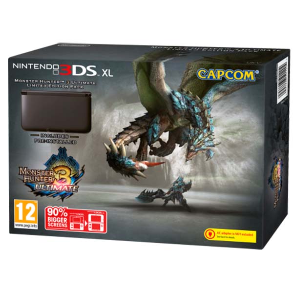 Nintendo 3DS XL Black Μαύρο Monster Hunter 3 Ultimate Bundle