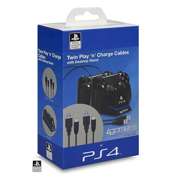 4Gamers Dual Charge & Stand Βάση Black - PS4 Controller