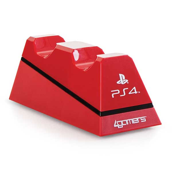 4Gamers Dual Charge & Stand Βάση Red - PS4 Controller