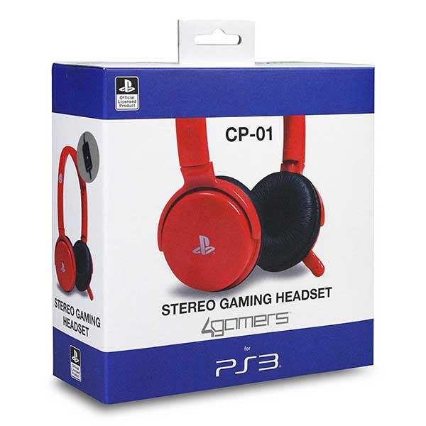 4Gamers Stereo Gaming Headset Ακουστικά CP-01 Red - PS3 Console