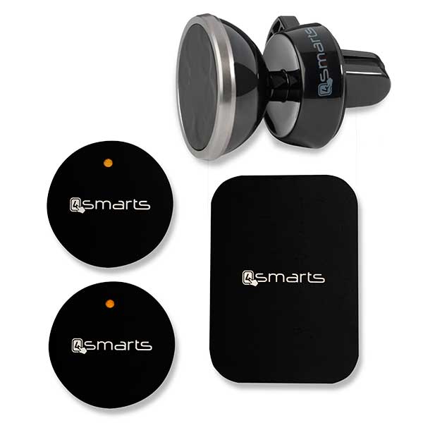 4smarts UltiMAG Car Holder Magnetic Ventmag Μαγνητική Βάση Στήριξης Κινητού Black