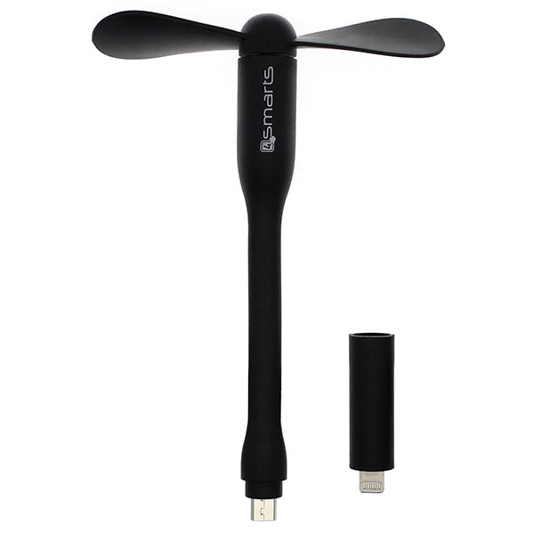 4smarts Basic Typhoon Micro Usb / Lightning Mini Fan Ανεμιστήρας Black 4smarts Basic Typhoon Micro Usb / Lightning Mini Fan Ανεμιστήρας Black
