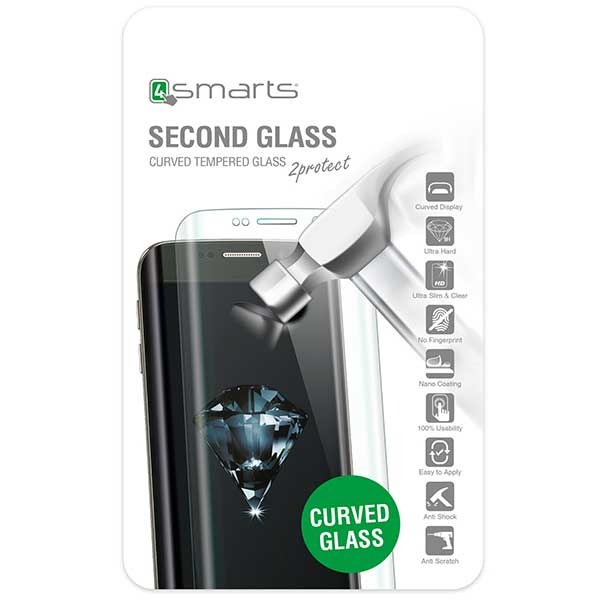 4smarts Second Tempered Glass Curved Case Friendly Clear - Samsung Galaxy S8 SM-G950 4smarts Second Tempered Glass Curved Case Friendly Clear - Samsung Galaxy S8 SM-G950
