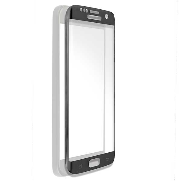 4smarts Second Tempered Glass Curved Colour Frame Black - Samsung Galaxy S7 Edge SM-G935