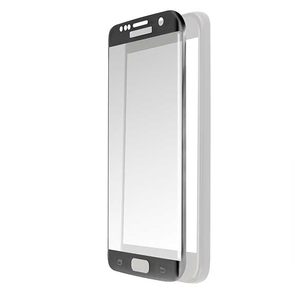 4smarts Second Tempered Glass Curved Colour Frame Black - Samsung Galaxy S7 Edge SM-G935