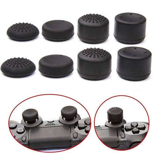 Analog Controller Thumb Stick Silicone Grip Cap Cover 8X Black Ornate - Xbox One Controller