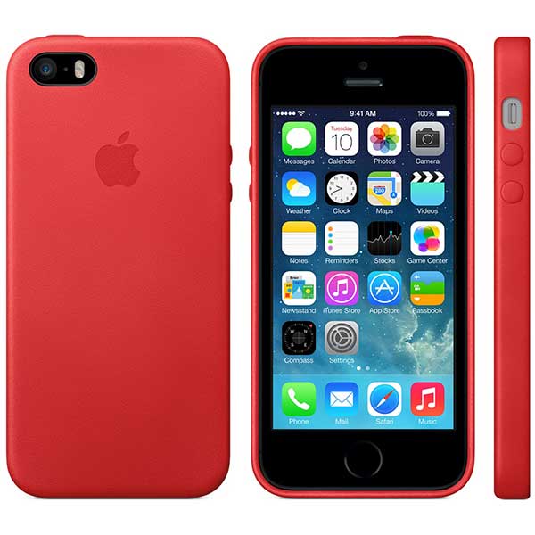 Apple Faceplate Leather Θήκη MF046 Red - Iphone 5 / 5S / SE