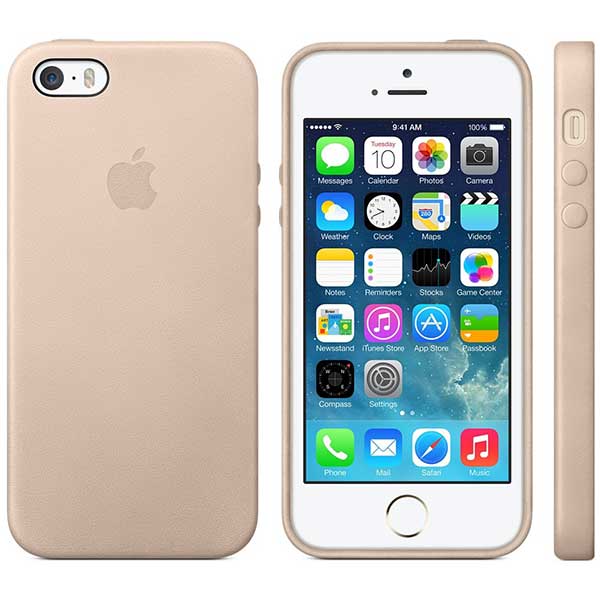 Apple Faceplate Leather Θήκη MF042 Beige - Iphone 5 / 5S / SE