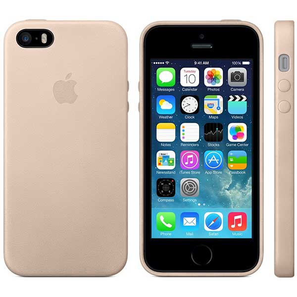 Apple Faceplate Leather Θήκη MF042 Beige - Iphone 5 / 5S / SE