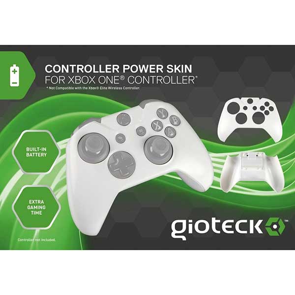 Gioteck Controller Power Skin & Battery White - Xbox One Controller