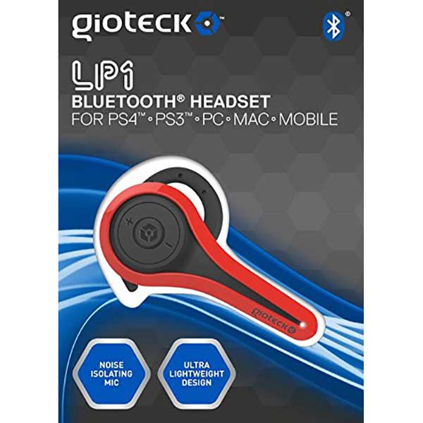 Gioteck LP1 Bluetooth Chat Headset Red Ασύρματα Ακουστικά - PS4 / PS3 / PC / Mobile
