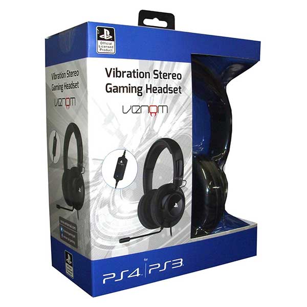 Headset Official Sony Licensed Venom Stereo Gaming Vibration Headset Ακουστικά - PS4 / PS3 Headset Official Sony Licensed Venom Stereo Gaming Vibration Headset Ακουστικά - PS4 / PS3
