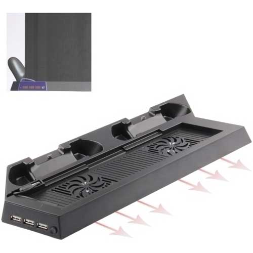 Multi Charging & Cooling Stand Βάση Black - PS4 Fat Console