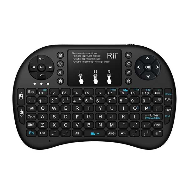 Ασύρματο Πληκτρολόγιο Riitek Rii Mpad - Tini i08+ Wireless Keyboard With Mouse Touchpad TV / Kodi / Consoles / HTPC / Android TV Box