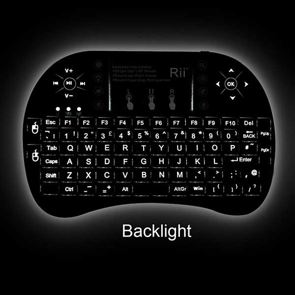 Ασύρματο Πληκτρολόγιο Riitek Rii Mpad - Tini i08+ Wireless Keyboard With Mouse Touchpad TV / Kodi / Consoles / HTPC / Android TV Box