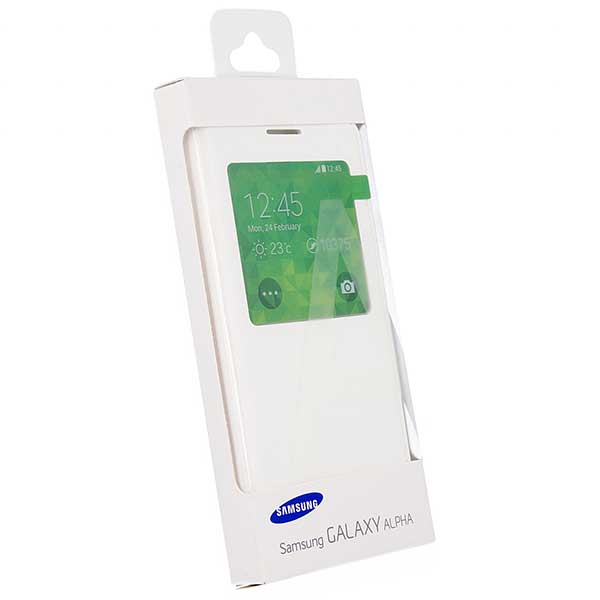 Samsung Cover S-View Θήκη EF-CG850BW White - Galaxy Alpha SM-G850F