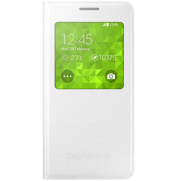 Samsung Cover S-View Θήκη EF-CG850BW White - Galaxy Alpha SM-G850F