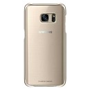 Samsung Faceplate Clear Cover Θήκη EF-QG930CF Gold - Galaxy S7 SM-G930F