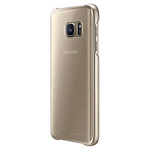 Samsung Faceplate Clear Cover Θήκη EF-QG930CF Gold - Galaxy S7 SM-G930F