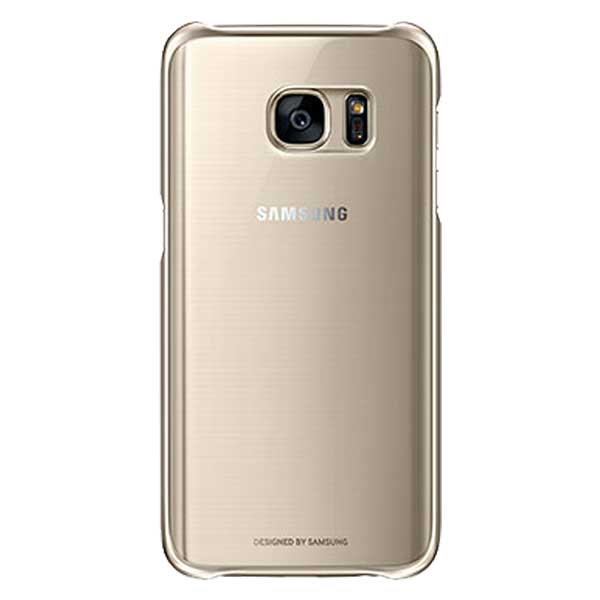 Samsung Faceplate Clear Cover Θήκη EF-QG930CF Gold - Galaxy S7 SM-G930F