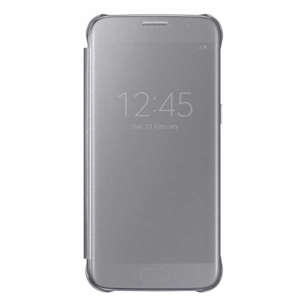 Samsung Flip Case Clear View Θήκη EF-ZG930CS Silver - Galaxy S7 SM-G930F