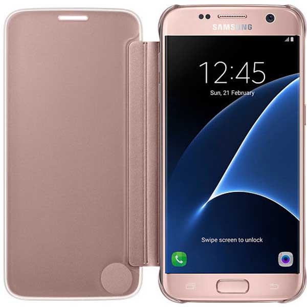 Samsung Flip Case Clear View Θήκη EF-ZG930CZ Pink - Galaxy S7 SM-G930F