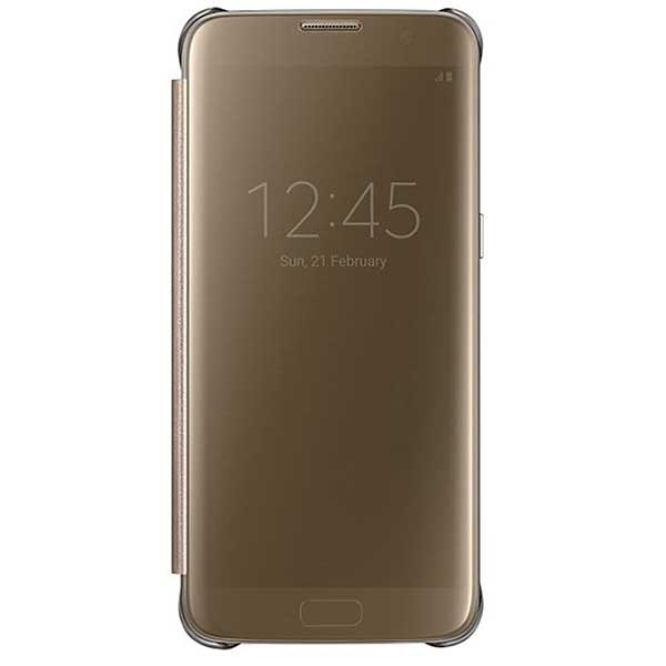 Samsung Flip Case Clear View Θήκη EF-ZG935CF Gold - Galaxy S7 Edge SM-G935F
