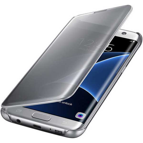 Samsung Flip Case Clear View Θήκη EF-ZG935CS Silver - Galaxy S7 Edge SM-G935F