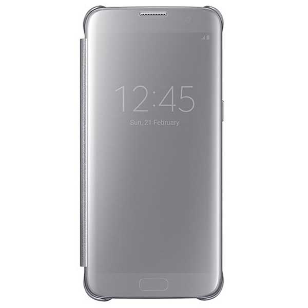 Samsung Flip Case Clear View Θήκη EF-ZG935CS Silver - Galaxy S7 Edge SM-G935F