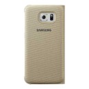 Samsung Flip Case Fabric Θήκη EF-WG925BF Gold - Galaxy S6 Edge SM-G925F