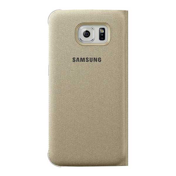 Samsung Flip Case Fabric Θήκη EF-WG925BF Gold - Galaxy S6 Edge SM-G925F