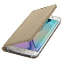Samsung Flip Case Fabric Θήκη EF-WG925BF Gold - Galaxy S6 Edge SM-G925F