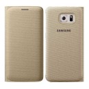 Samsung Flip Case Fabric Θήκη EF-WG925BF Gold - Galaxy S6 Edge SM-G925F