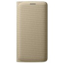 Samsung Flip Case Fabric Θήκη EF-WG925BF Gold - Galaxy S6 Edge SM-G925F