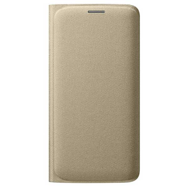Samsung Flip Case Fabric Θήκη EF-WG925BF Gold - Galaxy S6 Edge SM-G925F