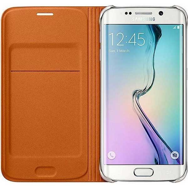 Samsung Flip Case Fabric Θήκη EF-WG925BO Orange - Galaxy S6 Edge SM-G925F