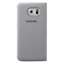 Samsung Flip Case Fabric Θήκη EF-WG920BS Silver - Galaxy S6 SM-G920F